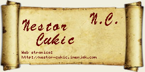 Nestor Cukić vizit kartica